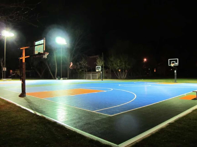 Courts at night!