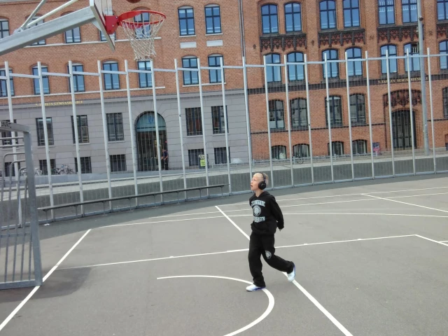 Profile of the basketball court Israels Plads, Copenhagen, Denmark