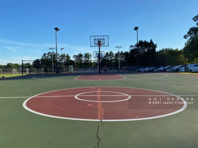 Profile of the basketball court Bedford High School, Bedford, MA, United States