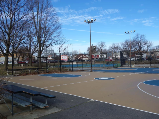 Profile of the basketball court St Albans Park, Queens, NY, United States