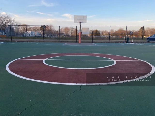 Profile of the basketball court Centenial Avenue, Barrington, RI, United States