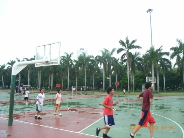 Profile of the basketball court Merdeka Park, Jakarta, Indonesia