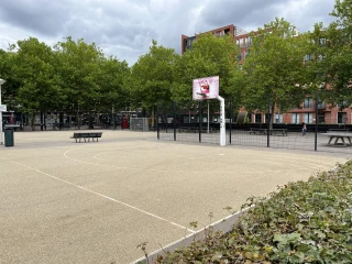 Photo of the basketball court “Ceintuurbaan” in Amsterdam, Netherlands