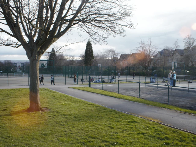 Profile of the basketball court Greenhead Park, Huddersfield, United Kingdom