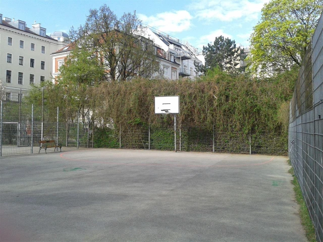 Profile of the basketball court Schönbornpark, Vienna, Austria