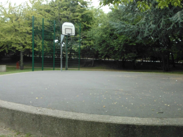 Profile of the basketball court Henry Reynolds Gardens, London, United Kingdom