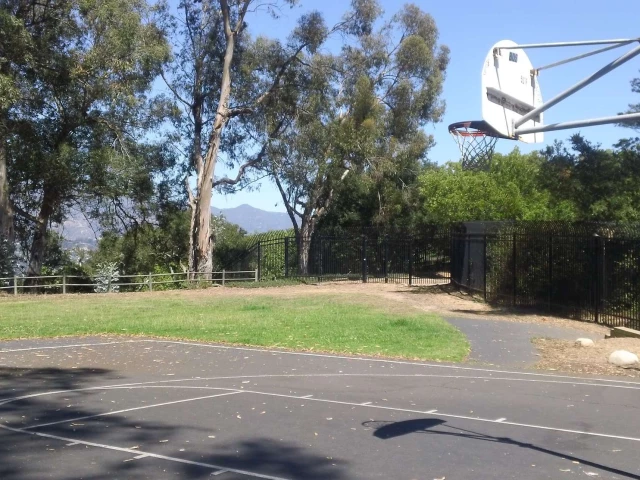 Profile of the basketball court Escondido Park, Santa Barbara, CA, United States