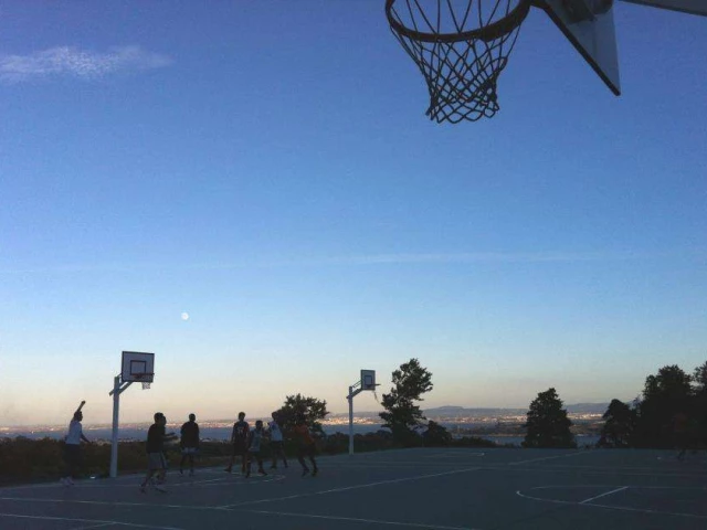 Profile of the basketball court Estrada do Penedo, Lisbon, Portugal