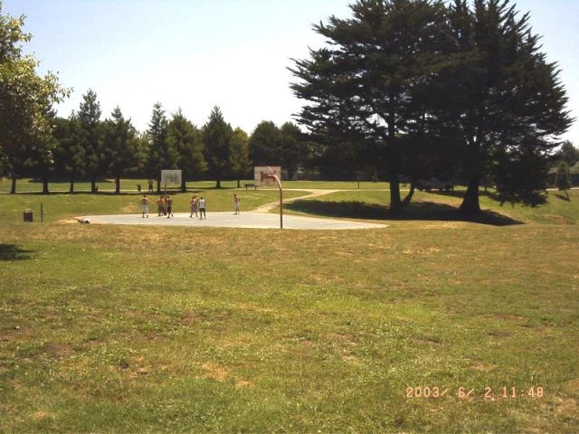 Profile of the basketball court University Terrace Park, Santa Cruz, CA, United States
