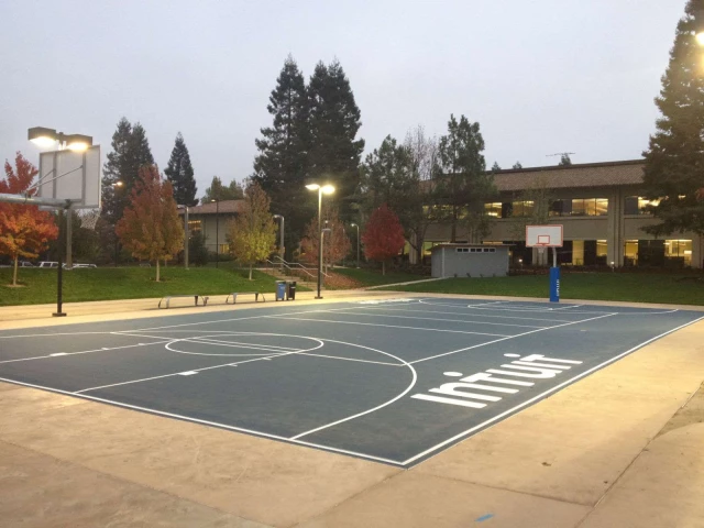 Profile of the basketball court Intuit Full Basketball Court, Mountain View, CA, United States
