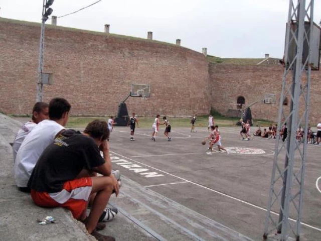 Profile of the basketball court Kalemegdan, Belgrade, Serbia