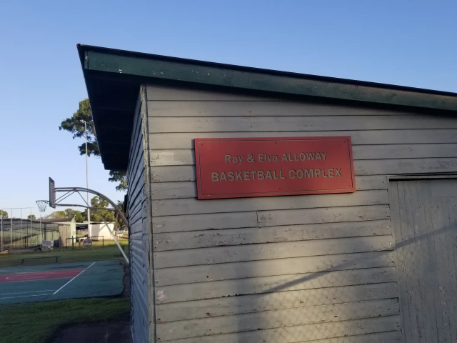 Profile of the basketball court Ray & Elva Alloway Basketball Complex, Maryborough, Australia