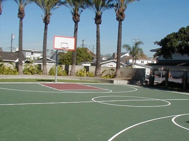 Profile of the basketball court Thirty-Eighth Street Park, Newport Beach, CA, United States