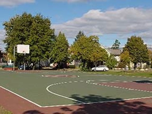 Profile of the basketball court Pomeroy Park, Burlington, VT, United States
