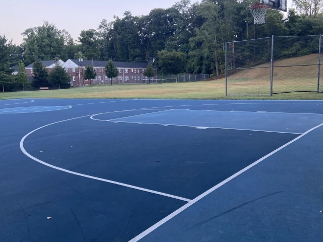 Profile of the basketball court Jacob Ford Park, Morristown, NJ, United States