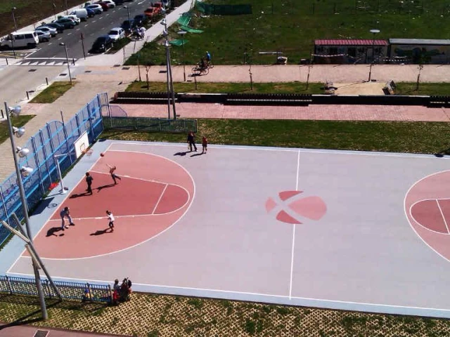 Profile of the basketball court Torres Salburua, Vitoria-Gasteiz, Spain