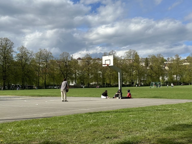 Profile of the basketball court Le Wegmann, Lausanne, Switzerland