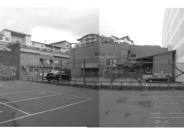 Profile of the basketball court Elim Car Park, Wellington, New Zealand