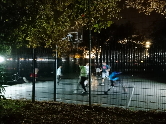 Full court by night - from north side
