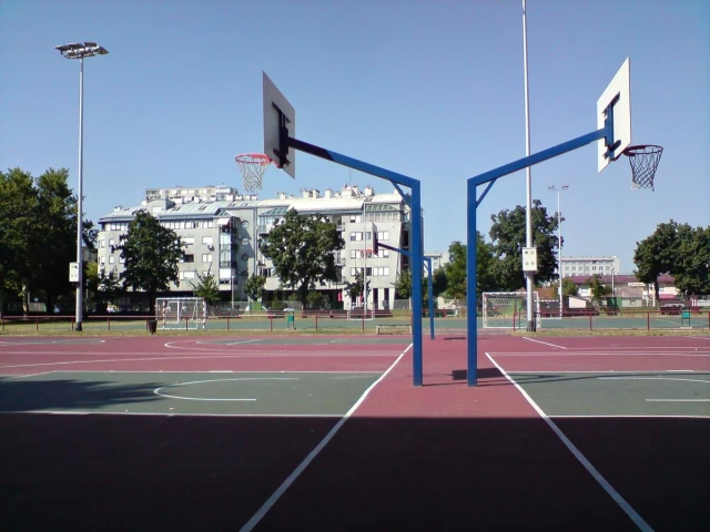 Profile of the basketball court Kušlanova, Zagreb, Croatia