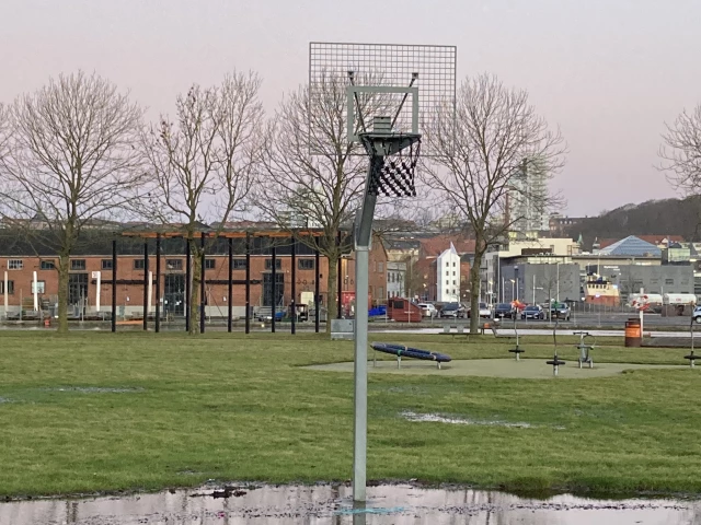 Profile of the basketball court Tronholmen Single Hoop, Randers, Denmark