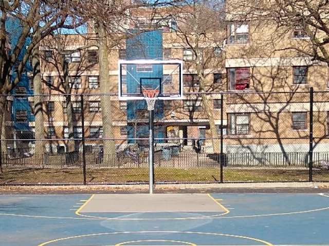 Profile of the basketball court Stagg Walk, Brooklyn, NY, United States