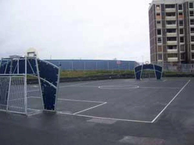Profile of the basketball court Balcurris Park, Dublin, Ireland