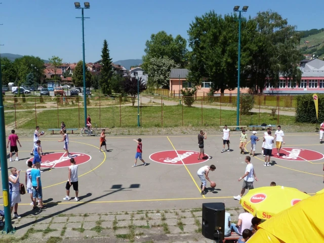 Profile of the basketball court OS 28. Novembar, Novi Pazar, Serbia