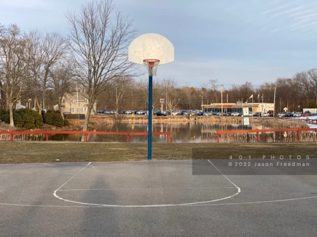 Profile of the basketball court South Attleboro Park, Attleboro, MA, United States
