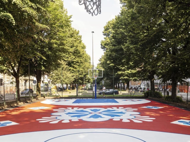 Profile of the basketball court Lazio Playground, Milan, Italy