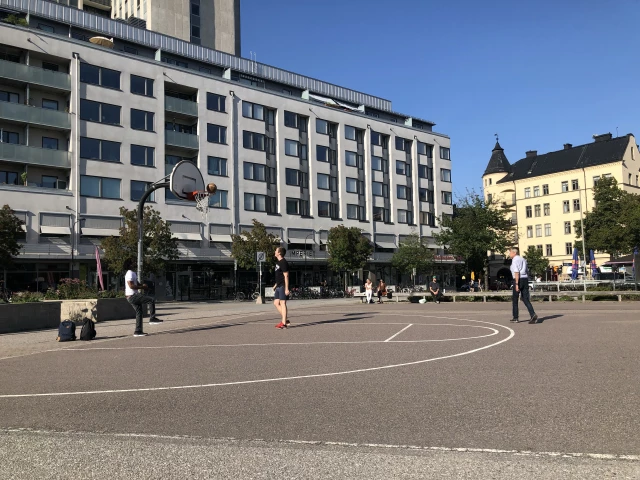 Profile of the basketball court Åsö, Stockholm, Sweden