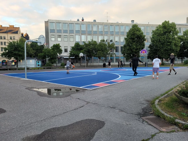 Profile of the basketball court Åsö, Stockholm, Sweden