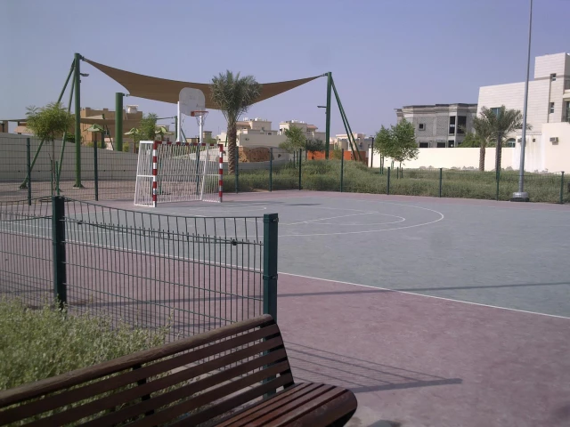 Profile of the basketball court Khalifa City Park, Abu Dhabi, United Arab Emirates