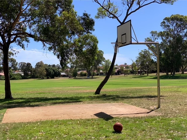 Profile of the basketball court Barridale Park, Kingsley, Australia