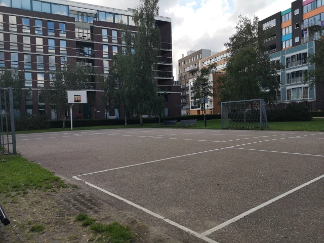 Profile of the basketball court Java eiland, Amsterdam, Netherlands