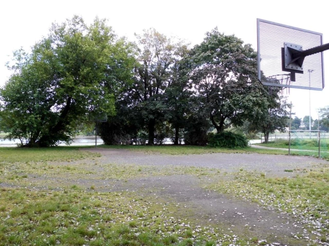 Profile of the basketball court Elberadweg, Dresden, Germany