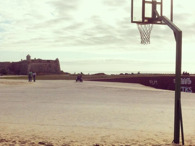 Profile of the basketball court Praia de Matosinhos (Castelo do Queijo), Porto, Portugal