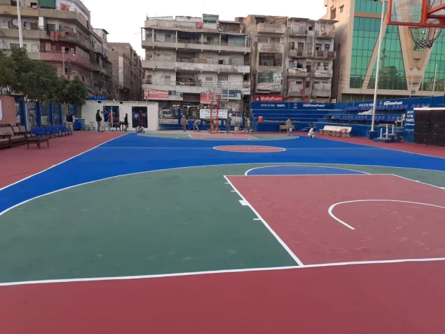 Profile of the basketball court Aram Bagh Court, Karachi, Pakistan