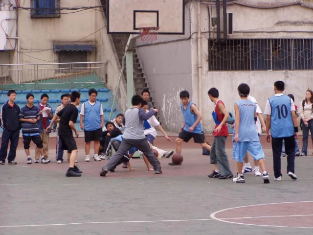 Profile of the basketball court Chengdu Sport University, Chengdu, China