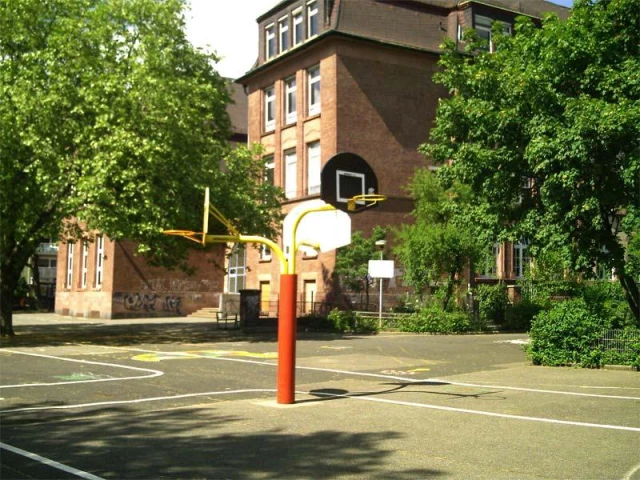 Profile of the basketball court Rheinauschule, Mannheim, Germany
