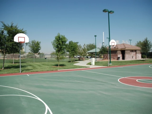 Profile of the basketball court Anthem Hills Park, Henderson, NV, United States