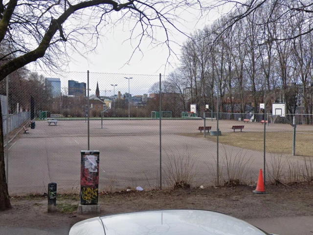 Profile of the basketball court Grünerhagen Ballplass, Oslo, Norway