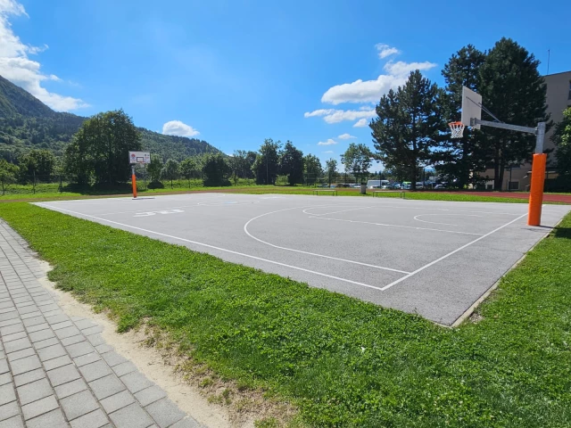 Profile of the basketball court OŠ Bistrica, Bistrica pri Tržiču, Slovenia