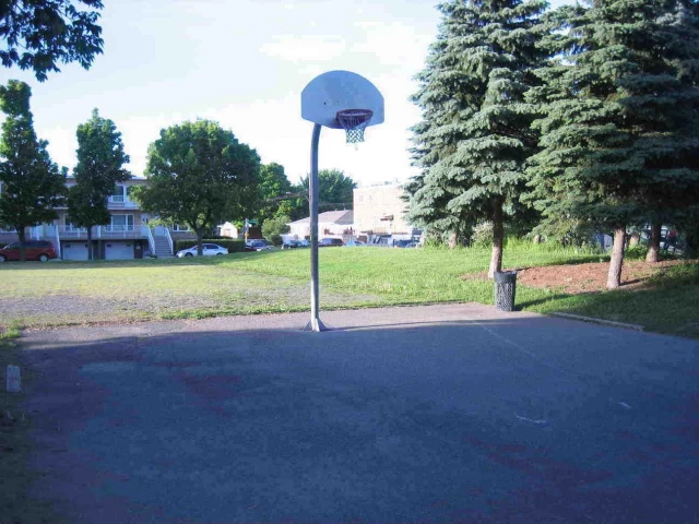 Profile of the basketball court Parc Leroux, Montreal, Canada