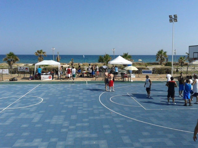 Profile of the basketball court Poetto Beach Court, Cagliari, Italy