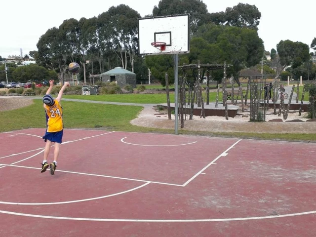 Profile of the basketball court Barwon Valley Park, Belmont, Australia