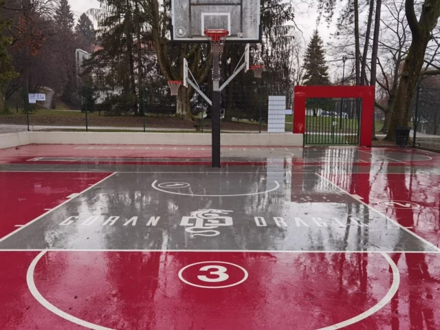 Profile of the basketball court Tivoli Park, Ljubljana, Slovenia