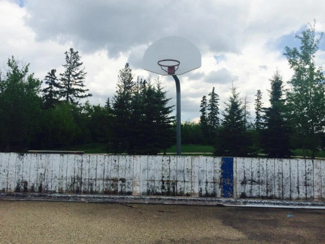 Profile of the basketball court Deer Ridge Park, St. Albert, Canada