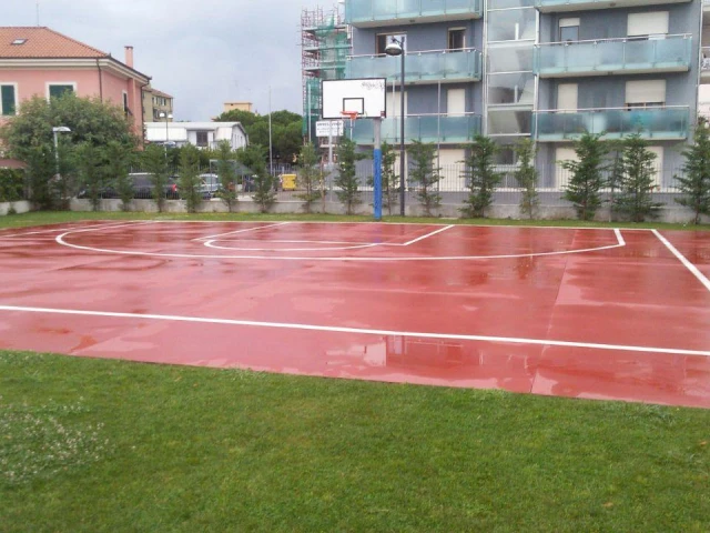 Profile of the basketball court Nuovo Parco, Albenga, Italy
