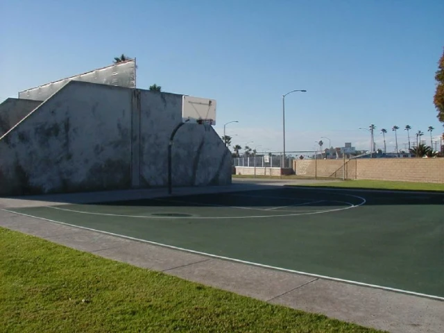 Profile of the basketball court West Newport Park, Newport Beach, CA, United States